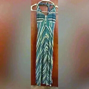 VINTAGE Jody T California Halter Maxi Dress size 9